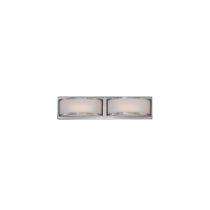 Nuvo 62-318 Mercer - (2) LED Wall Sconce with Frosted Glass - Brushed Nickel Finish