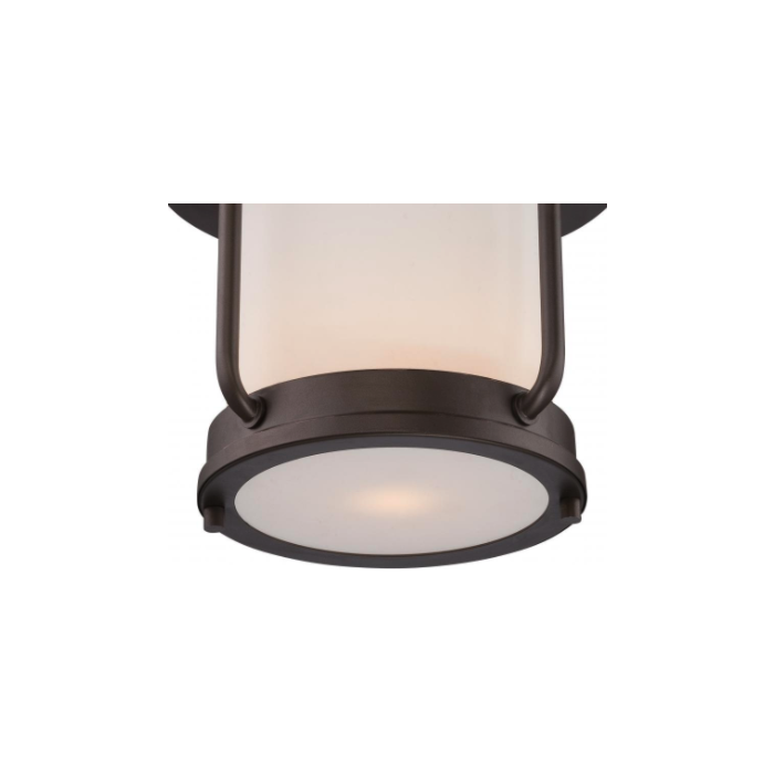 Nuvo 62-633 Bethany - LED Flush with Satin White Glass - Mahogany Bronze Finish