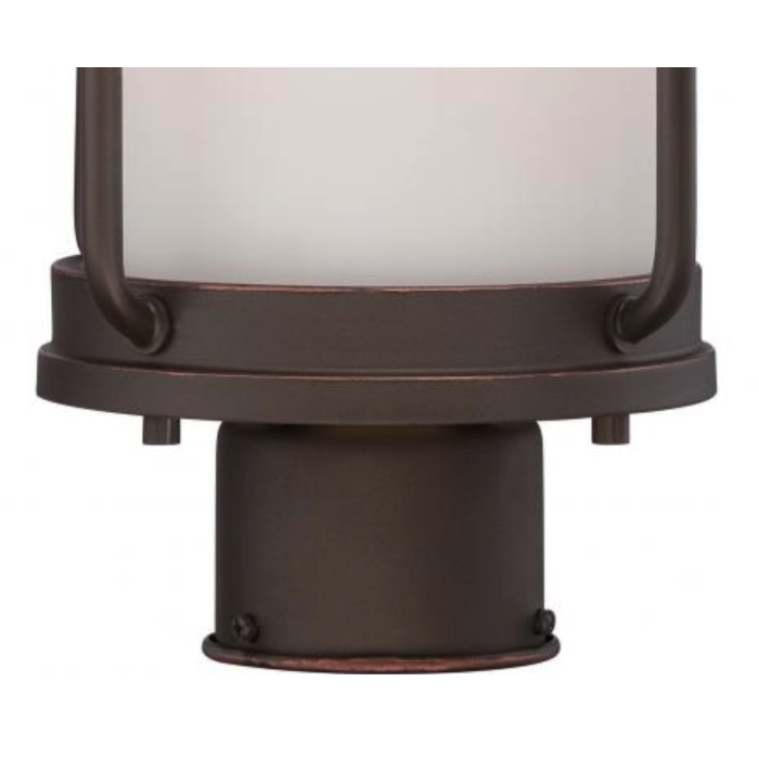 Nuvo 62-634 Bethany - LED Post Lantern with Satin White Glass - Mahogany Bronze Finish