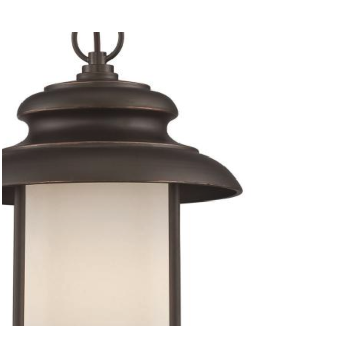 Nuvo 62-635 Bethany - LED Hanging Lantern with Satin White Glass - Mahogany Bronze Finish