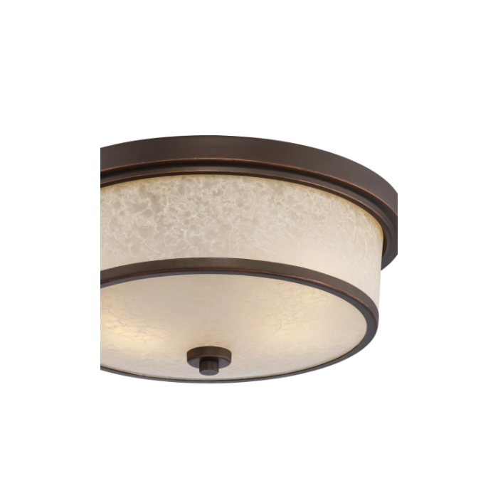 Nuvo 62-643 Diego - LED Flush with Satin Amber Glass - Mahogany Bronze Finish