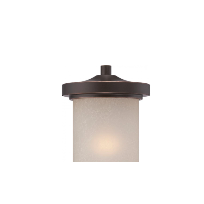 Nuvo 62-644 Diego - LED Post Lantern with Satin Amber Glass - Mahogany Bronze Finish