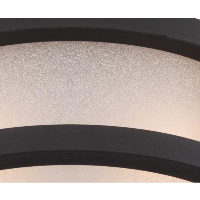 Nuvo 62-653 Willis - LED Flush with Antique White Glass - Textured Black Finish
