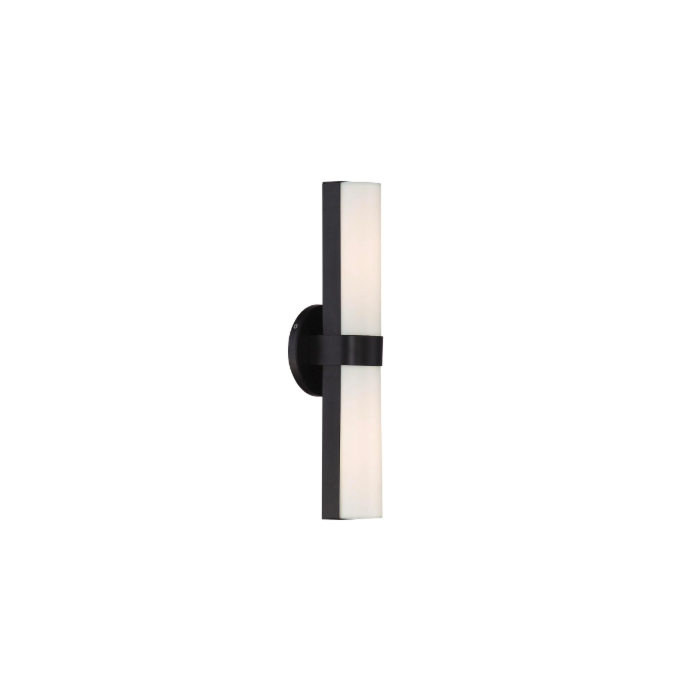 Nuvo 62-742 Bond; Double LED Vanity; 17.5 inches; Aged Bronze Finish; White Acrylic Lens