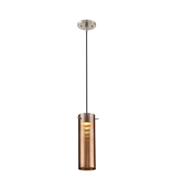 Nuvo 62-955 Pulse; LED Mini Pendant with Copper Glass; Brushed Nickel Finish