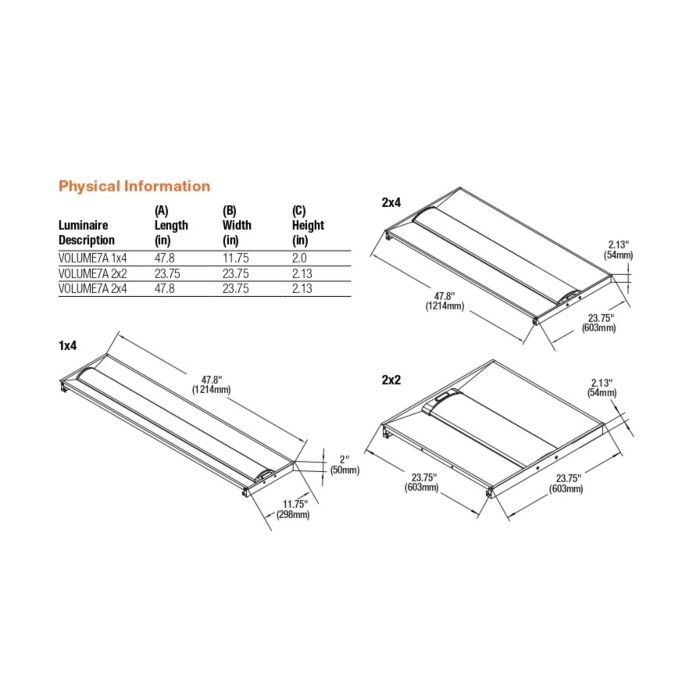 Sylvania 62570- LED 7A Volumetric 2x4 Troffer, Dual Selectable, 23/35/40/45W