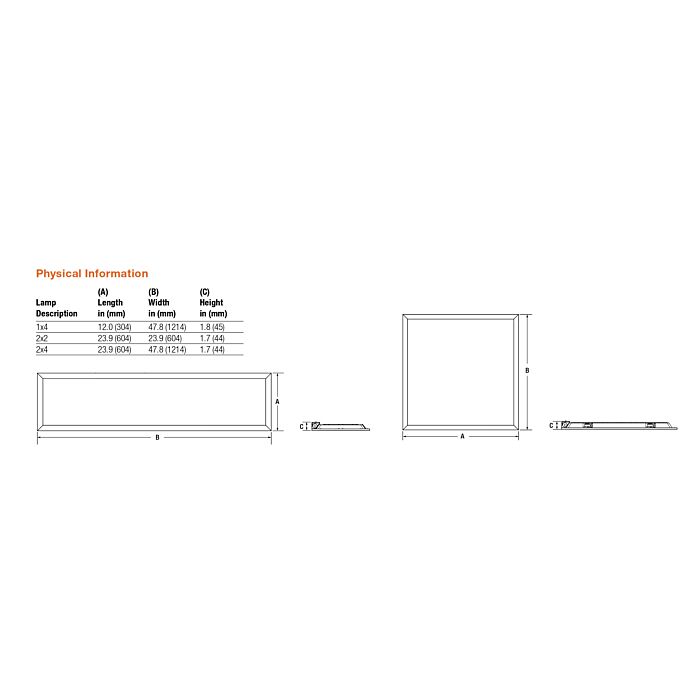 Sylvania 62702 (65901) - 3B Low Wattage LED Panel 2x2, 18W