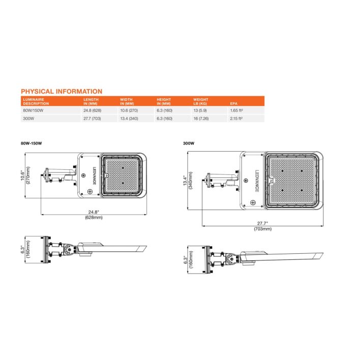 Sylvania 63845 -LED 6A Area Light Wattage Selectable- 40/60/80W, 3000K/4000K/5000K, Type 2 Dist., Bronze Finish