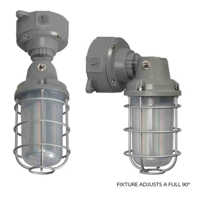 Nuvo 65-173 LED Adjustable Vapor Tight Fixture; 20 Watt; 5000K; Gray Finish; 100-277 volts