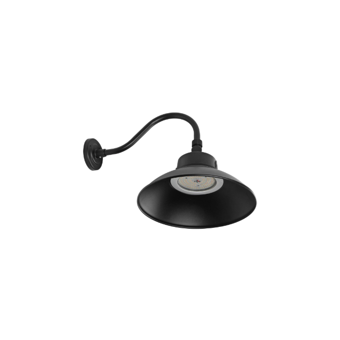 Nuvo 65-661 LED Gooseneck; 30W/40W/50W; CCT Selectable 3K/4K/5K; Black; 120-277V; With Photocell