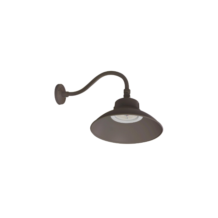 Nuvo 65-662 LED Gooseneck; 30W/40W/50W; CCT Selectable 3K/4K/5K; Bronze; 120-277V; With Photocell