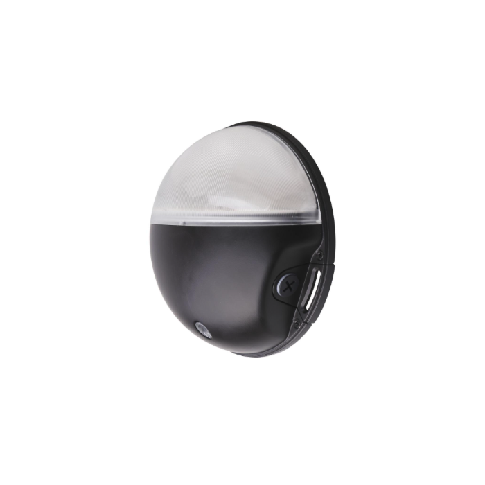 Satco 65-751 LED Small Round Wall Pack; 20W; CCT Selectable; Bypassable Photocell; 120-277 Volt; Bronze Finish