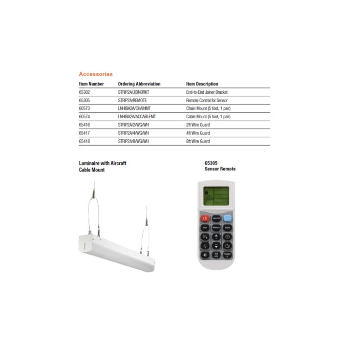 Sylvania 65139 STRIP2A/044UNVD850/96U/WH/D 8' Strip Luminaire