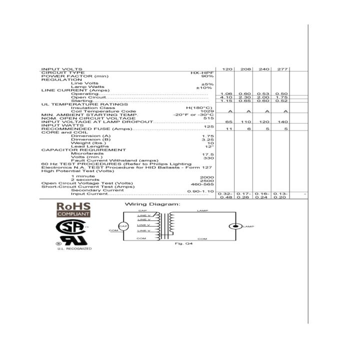Advance 71A0590-500D 90 Watt Low Pressure Sodium Ballast Kit