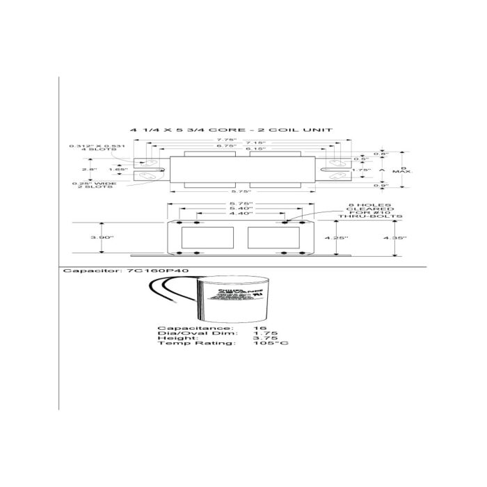 Advance 71A07F0-500D 180 Watt Low Pressure Sodium Ballast Kit