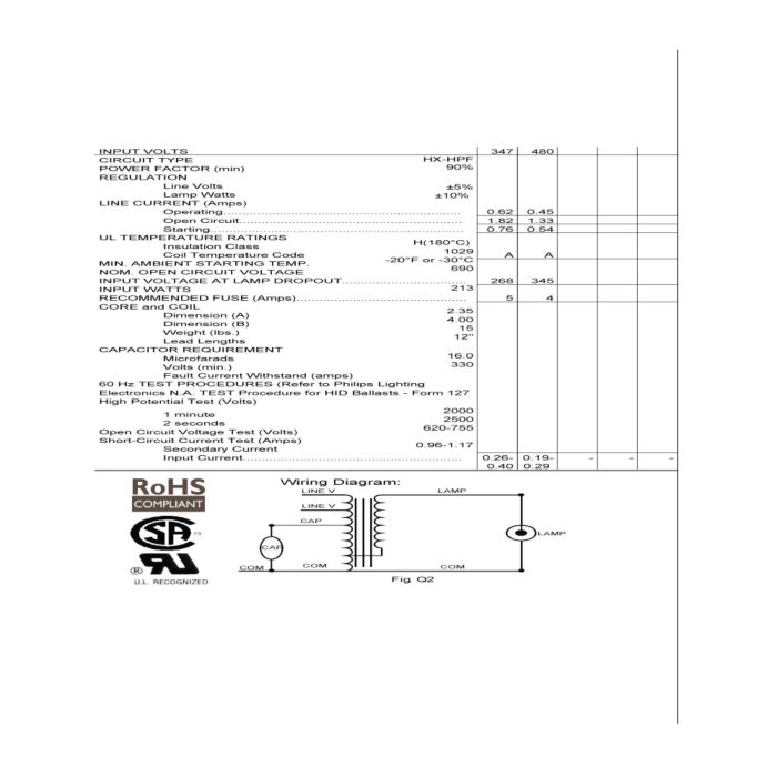 Advance 71A07F0-500D 180 Watt Low Pressure Sodium Ballast Kit