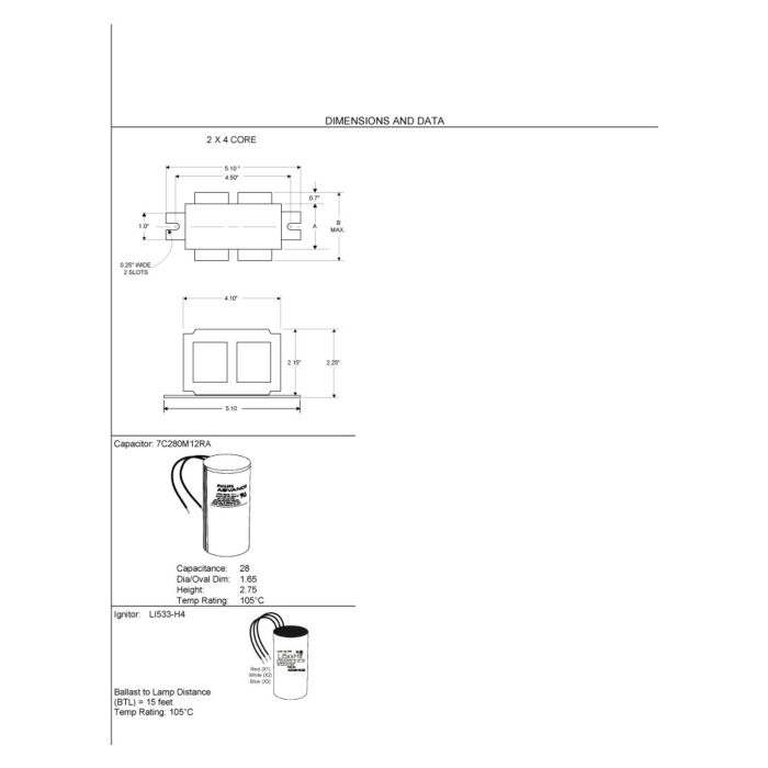 Advance 71A5005-500DP 35/39 Watt Metal Halide Ballast Kit - *DISCONTINUED*