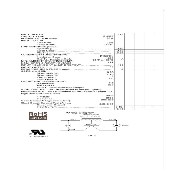 Advance 71A5037-500DBP 35/39 Watt Metal Halide Ballast Kit - *DISCONTINUED*