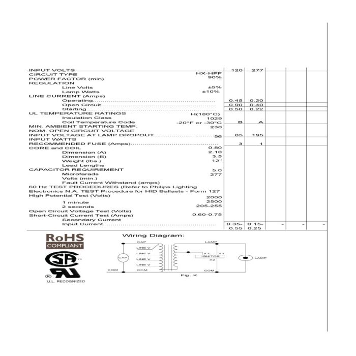 Advance 71A5081-500D 35/39 Watt Metal Halide Ballast Kit - TWO UNITS Remaining!!!