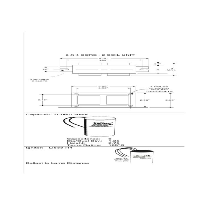 Advance 71A5181-001D 50 Watt Metal Halide Ballast Kit
