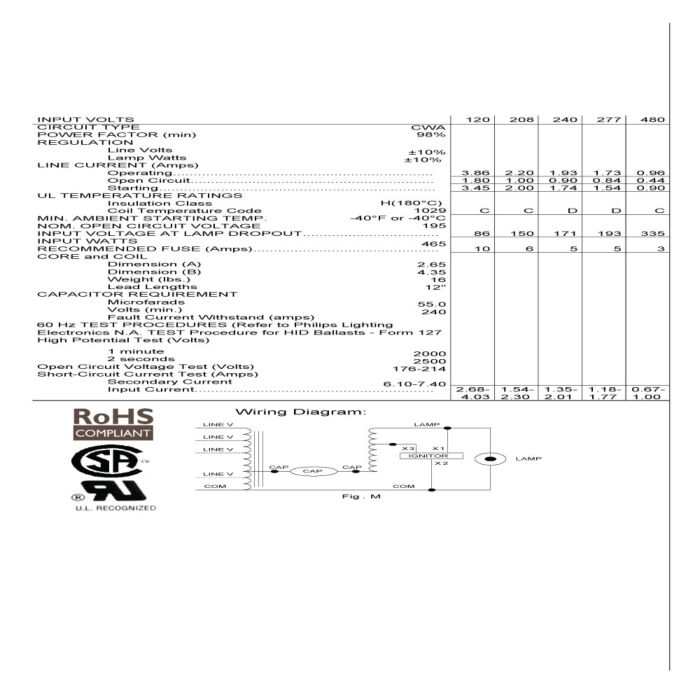 Advance 71A8453-001D 400 Watt High Pressure Sodium Ballast Kit