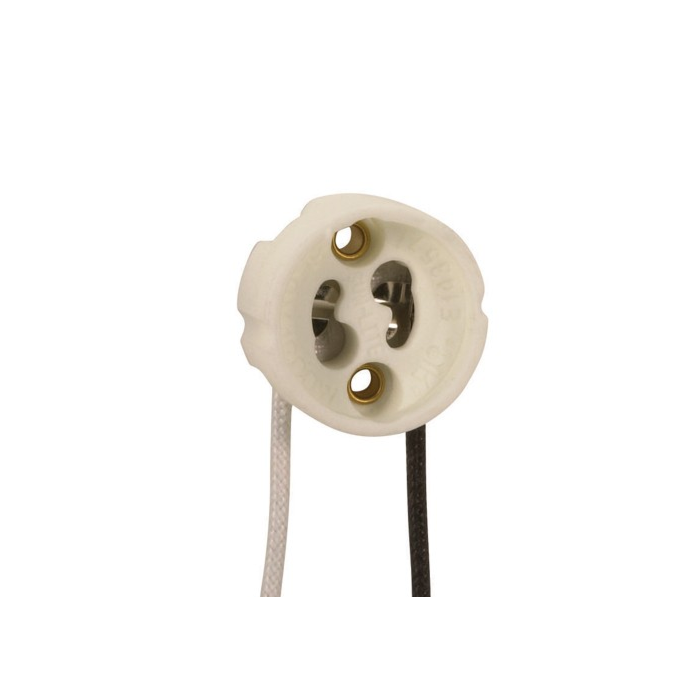 Round Halogen Socket GU10 with Side Leads