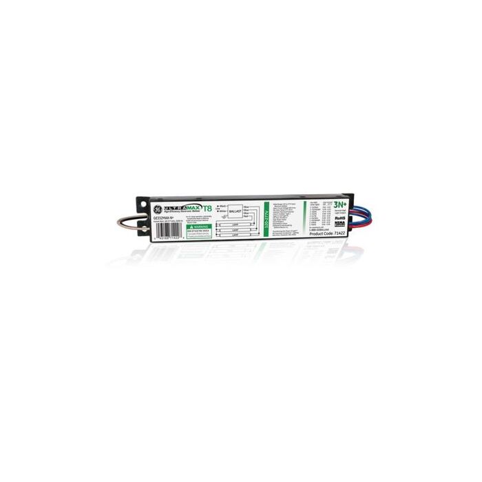 GE UltraMax GE332MAX-N+ - 71422 T8 Fluorescent Ballast - DISCONTINUED. SEE the GE 78623