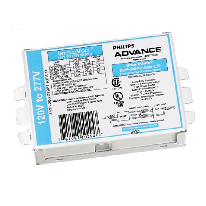 Advance Smartmate ICF-2S42-90C-M2-LD 4 Pin CFL Electronic Ballast