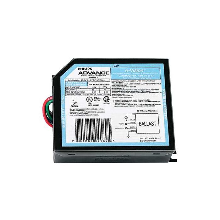 Philips Advance e-Vision IMH-70-G-LF 70 Watt Metal Halide Ballast 