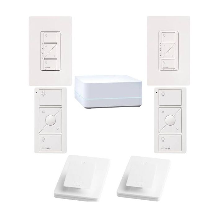 Lutron Caseta P-BDG-PKG2W Dimmer Kit for wall & ceiling lights