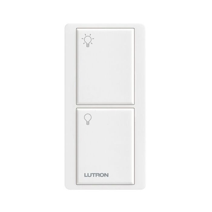 Lutron Pico PJ2‑2B‑GWH‑L01 2 Button Wireless Controller w/ Light Icons - White