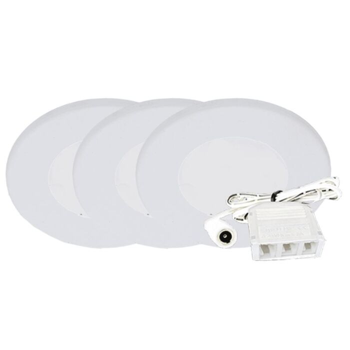 Westgate PL12-3KIT-30K-WH 3-Pack Kit Slim Puck Light 3000K