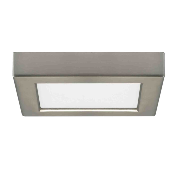 Satco 62-1707 Blink Pro - 9W; 5in; LED Fixture; CCT Selectable; Square Shape; Brushed Nickel Finish; 120V