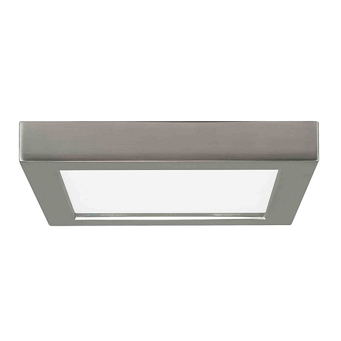 Satco 62-1717 Blink Pro - 11W; 7in; LED Fixture; CCT Selectable; Square Shape; Brushed Nickel Finish; 120V