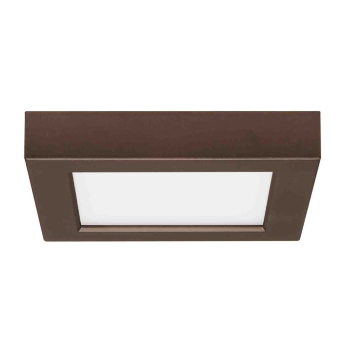 Satco 62-1706 Blink Pro - 9W; 5in; LED Fixture; CCT Selectable; Square Shape; Bronze Finish; 120V