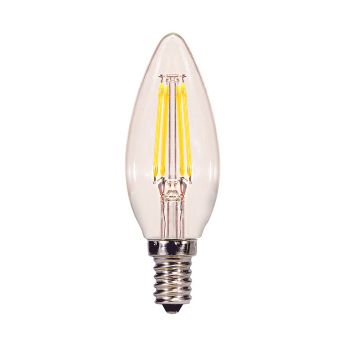 Satco S29866 LED C11 Bulb - 4W CTC/LED/50K/CL/120V *PHASE OUT - 21 UNITS REMAIN*