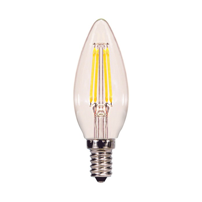 Satco S21265 LED C11 Bulb - 4B11/LED/930/CL/120V/E12
