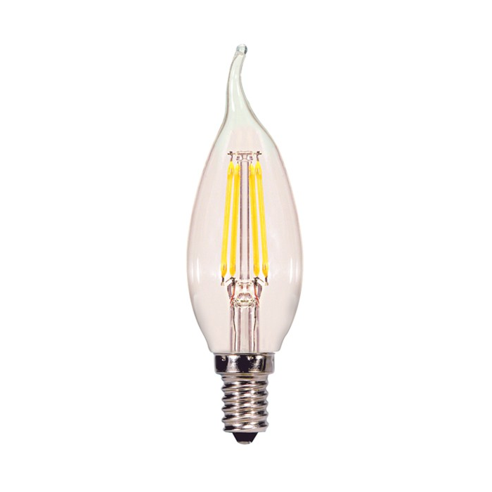 Satco S29891 LED CA11 Bulb - 4W CFC/LED/30K/CL/120V *DISCONTINUED - SEE S21297*