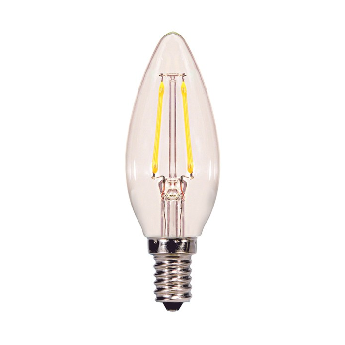 Satco S29920 LED C11 Bulb - 2.5W CTC/LED/CL/27K/120V 