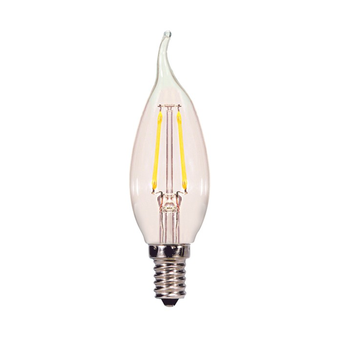 Satco S21294 LED CA11 Bulb - 3CA10/LED/927/CL/120V/E12