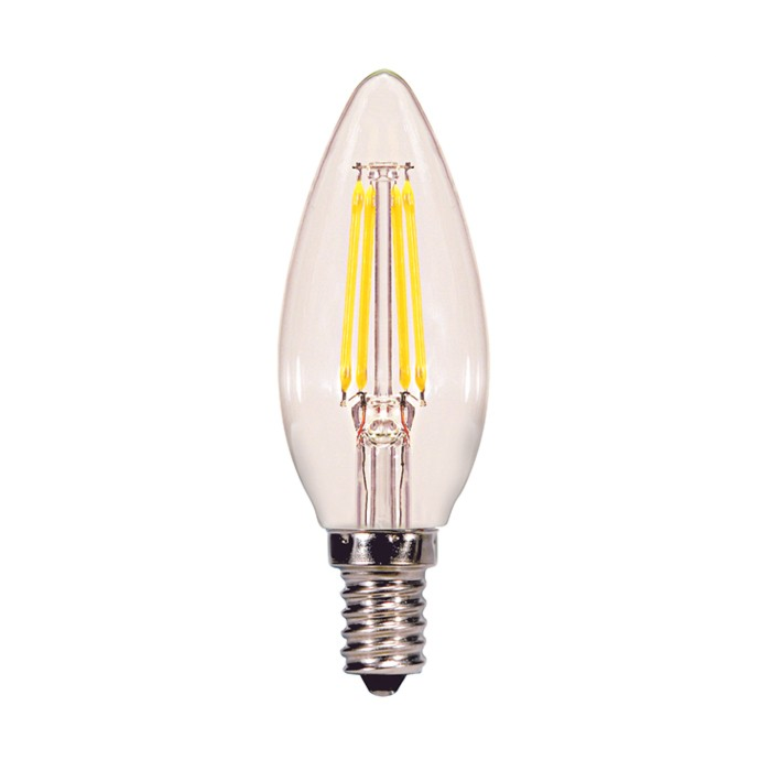 Satco S29922 LED C11 Bulb - 4W CTC/LED/27K/CL/120V