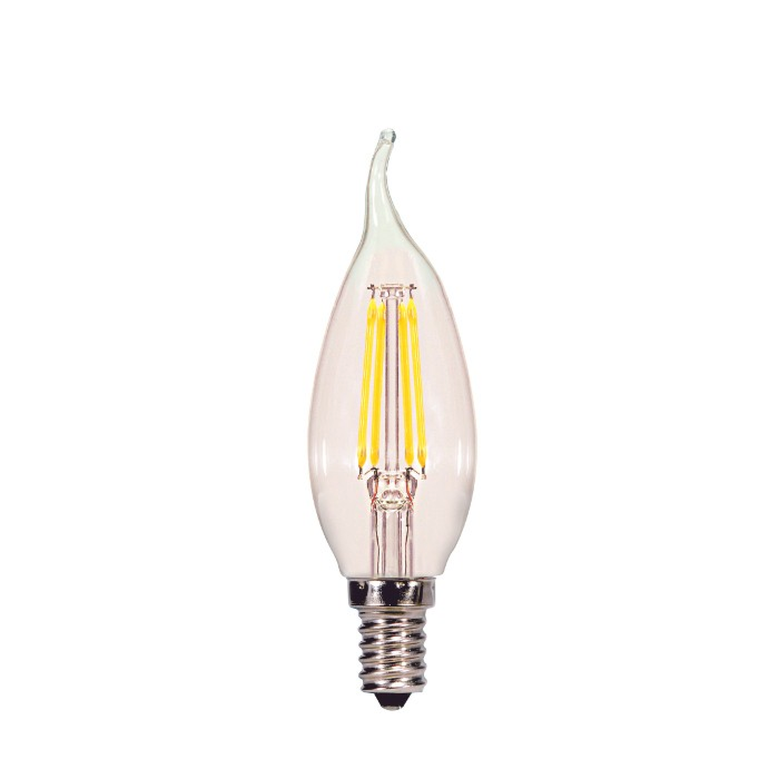 Satco S21298 LED CA11 Bulb - 4W 4CA10/LED/940/CL/120V/E12