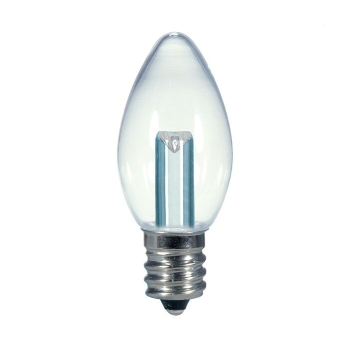 Satco S9156 LED C7 Bulb - 0.5W C7/CL/LED/120V/CD