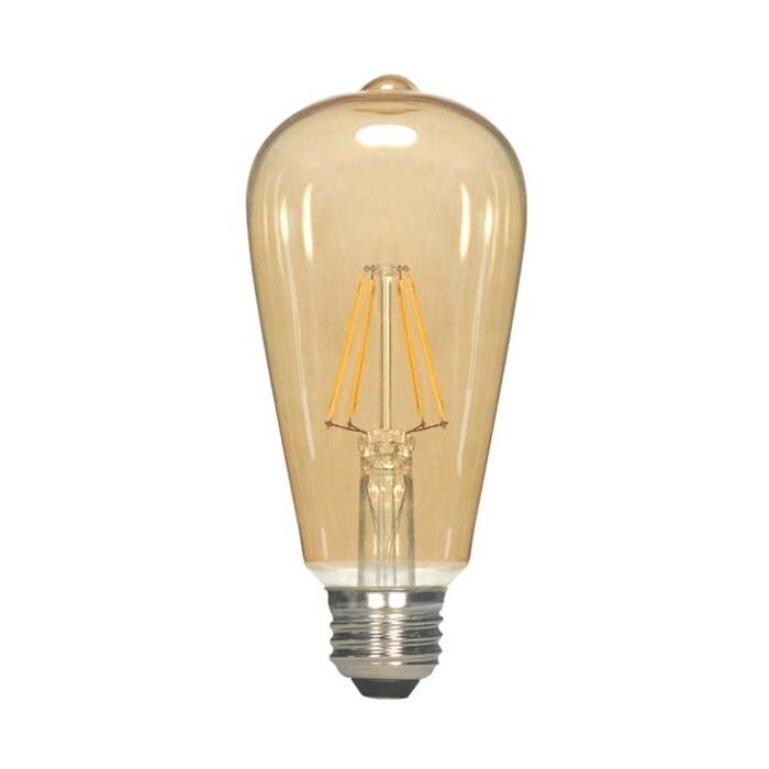 Satco S9579 LED ST19 Bulb - 6.5ST19/AMB/LED/E26/23K/120V
