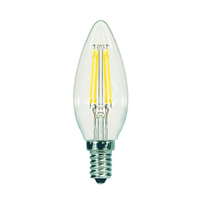 Satco S9960 LED C11 Bulb - 5.5W CTC/LED/27K/CL/120V