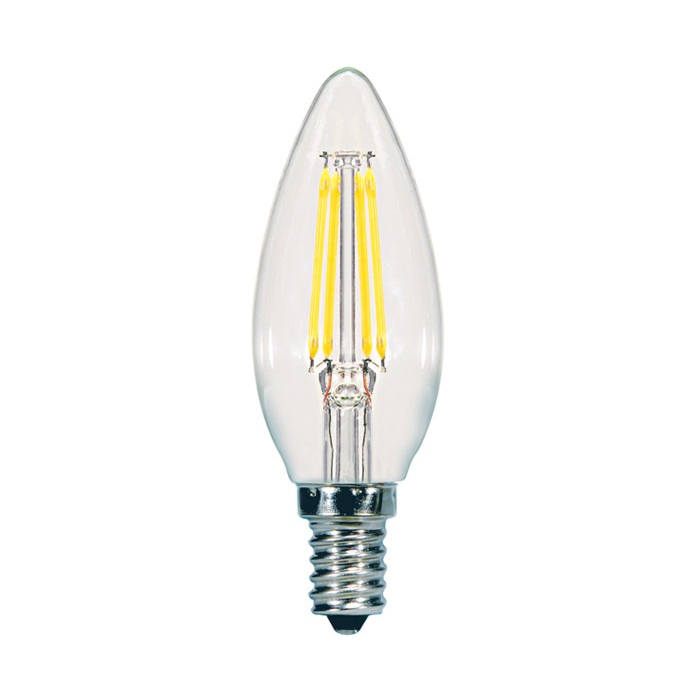 Satco S9961 LED C11 Bulb - 5.5W CTC/LED/30K/CL/120V *DISCONTINUED - SEE S21274*