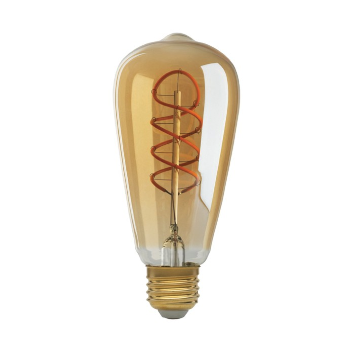 Satco S9967 LED ST19 Bulb - 4ST19/SPIRAL/LED/AMB/120V