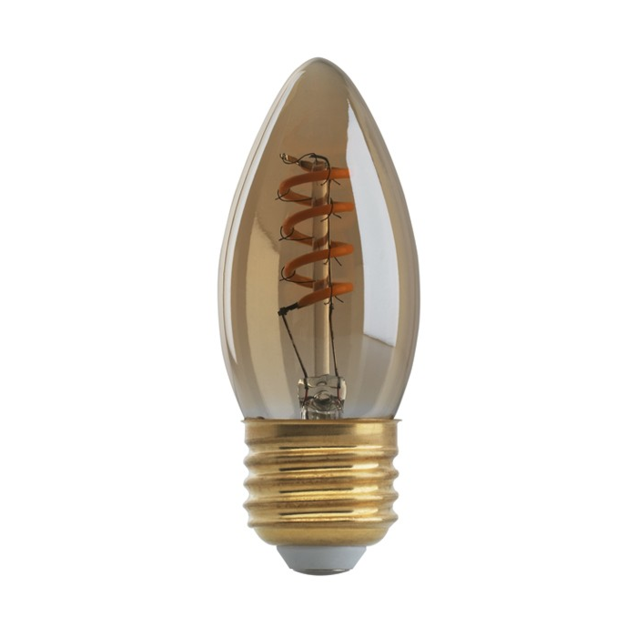 Satco S9970 LED B10 Bulb - 2ETC/SPIRAL/LED/AMB/120V