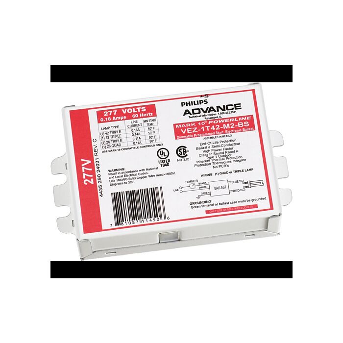 Advance Mark 10 VEZ-1T42-M2-LDK  CFL Electronic Dimming Ballast KIT - *DISCONTINUED*