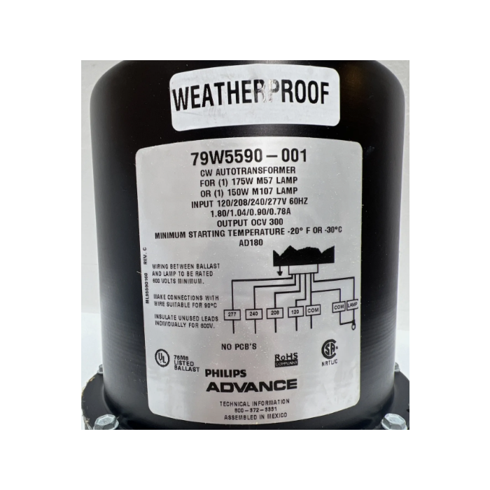 Advance 79W5590-001 175 Watt Metal Halide Water Proof Ballast - ONE UNIT Remaining!!!